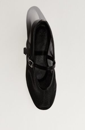 mesh mary jane ballet flats