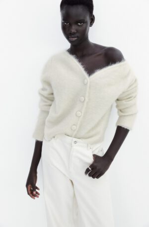 mohair blend cardigan