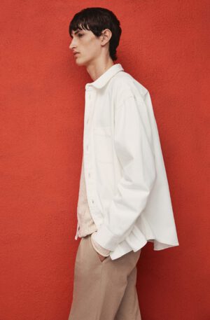 loose fit denim shirt