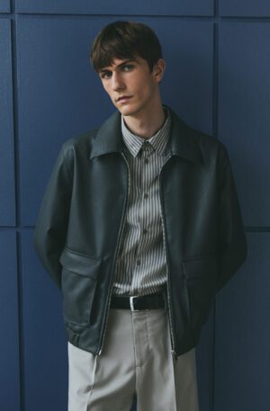 regular fit coated jacket