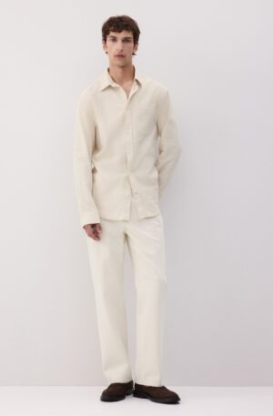 regular fit linen blend shirt