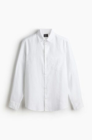 regular fit linen shirt
