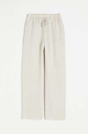 linen blend pull on pants